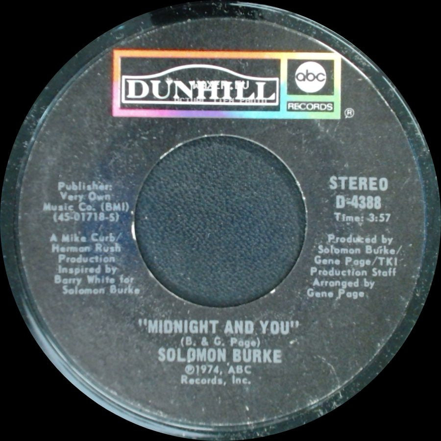 Solomon Burke - "I Have A Dream" / Midnight And You side B
