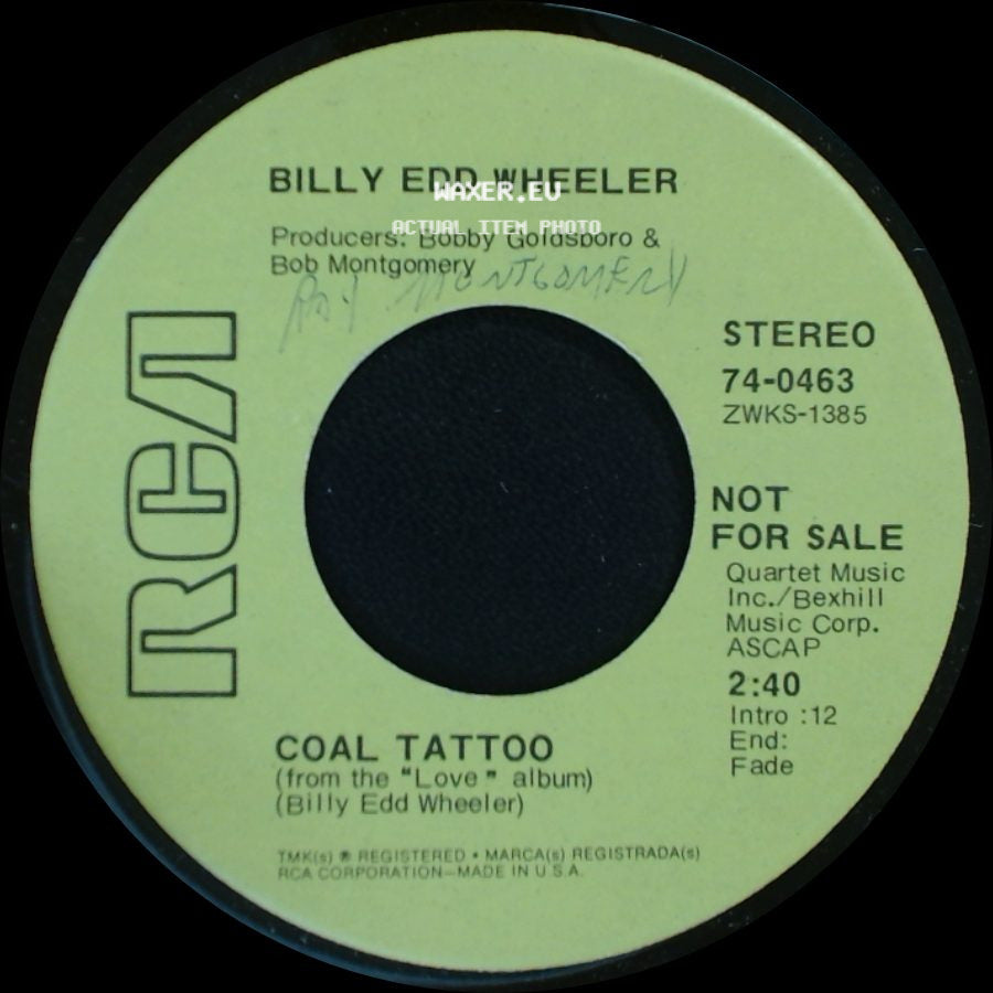 Billy Edd Wheeler - Coal Tattoo / Love side A
