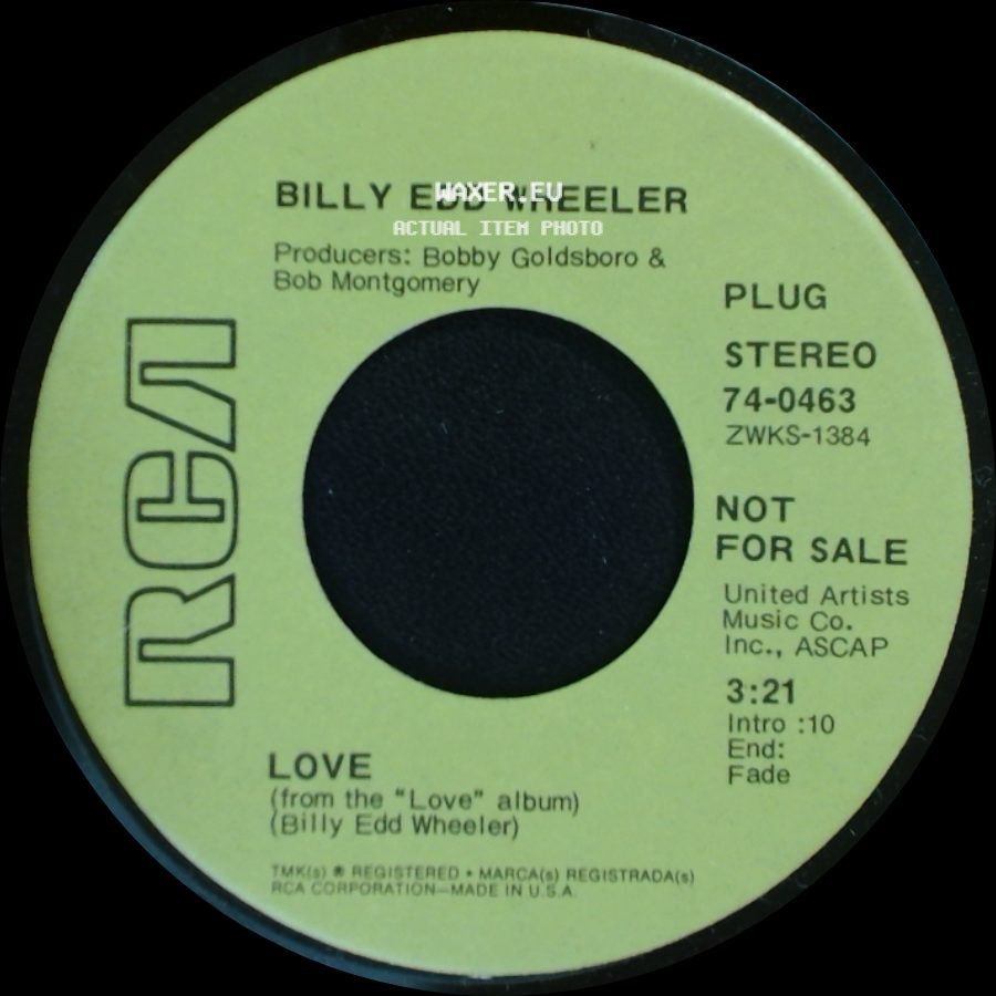 Billy Edd Wheeler - Coal Tattoo / Love side B