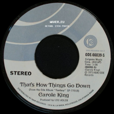 Carole King - Corazón / That's How Things Go Down side B