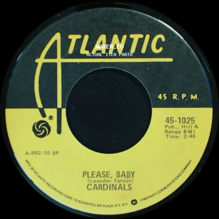Cardinals - Please, Baby / Under A Blanket Of Blue side A