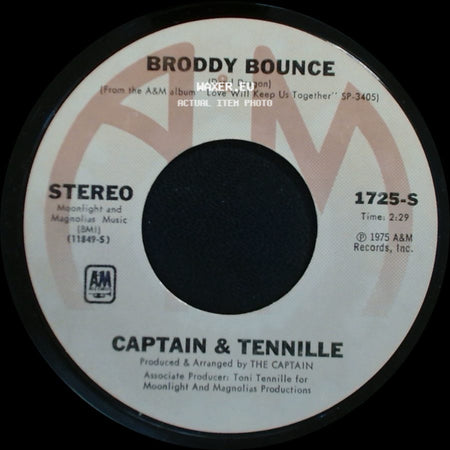 Captain & Tennille - The Way I Want To Touch You / Broddy Bounce side B