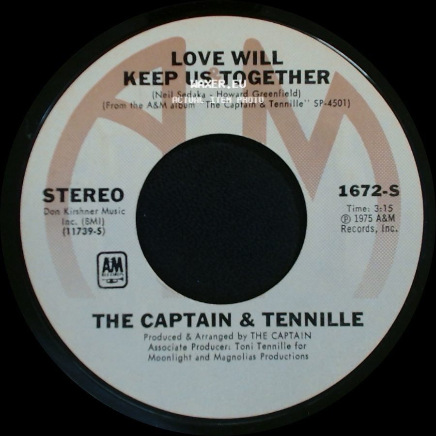 The Captain & Tennille - Gentle Stranger / Love Will Keep Us Together side B