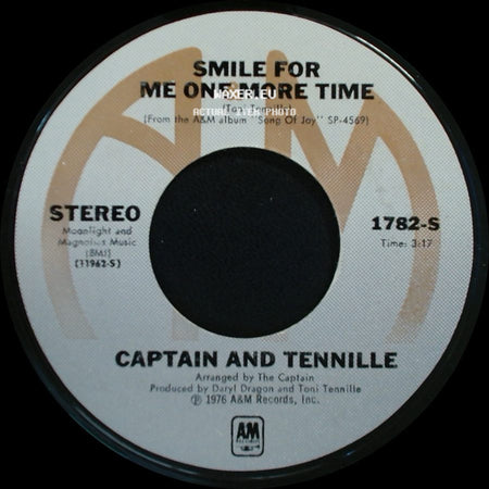 Captain And Tennille - Lonely Night (Angel Face) / Smile For Me One More Time side B