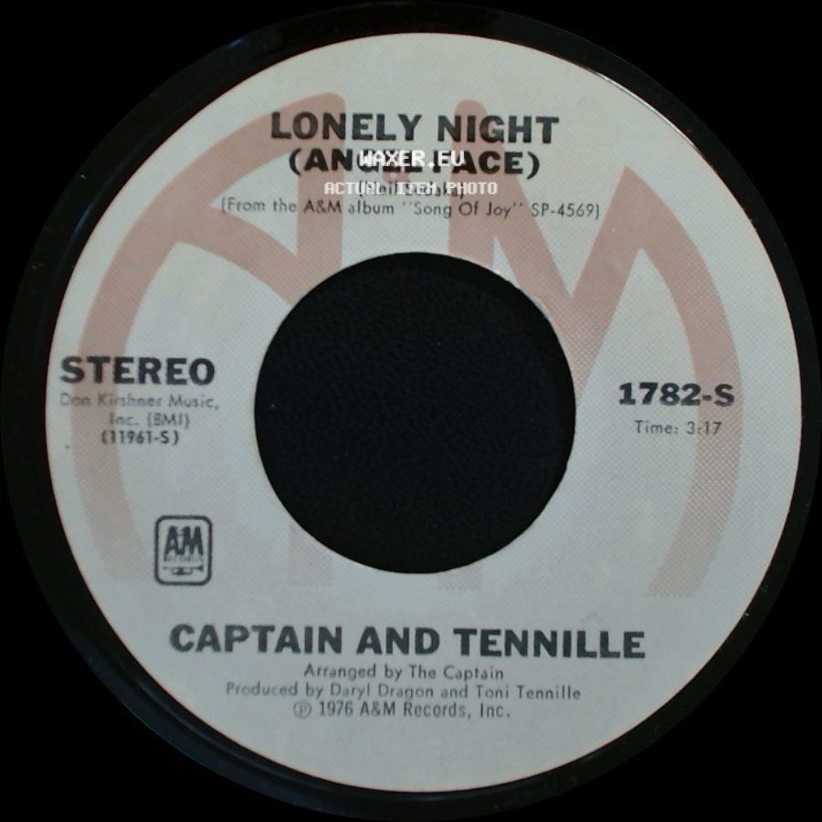 Captain And Tennille - Lonely Night (Angel Face) / Smile For Me One More Time side A
