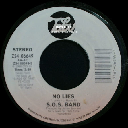 S.O.S. Band - No Lies / Even When You Sleep side A