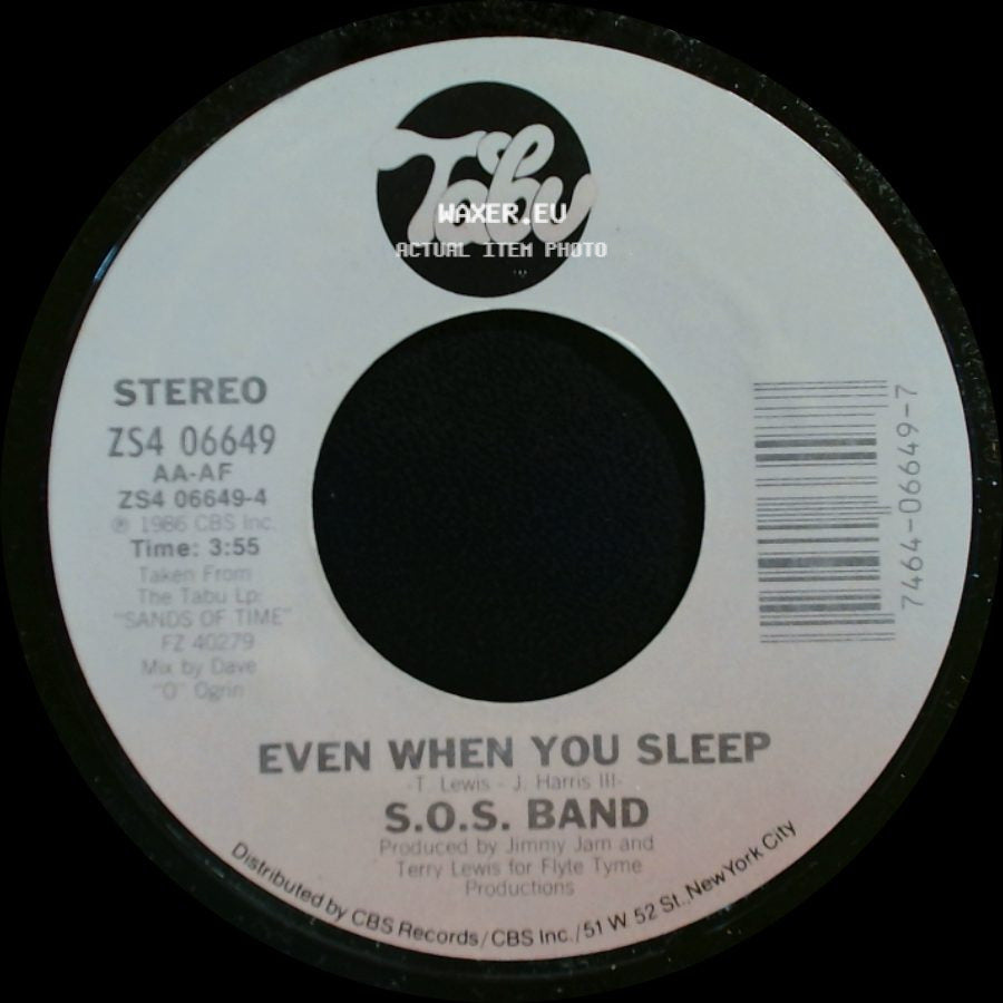 S.O.S. Band - No Lies / Even When You Sleep side B