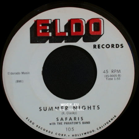 Safaris With The Phantom's Band - Summer Nights / The Girl With The Story In Her Eyes side A