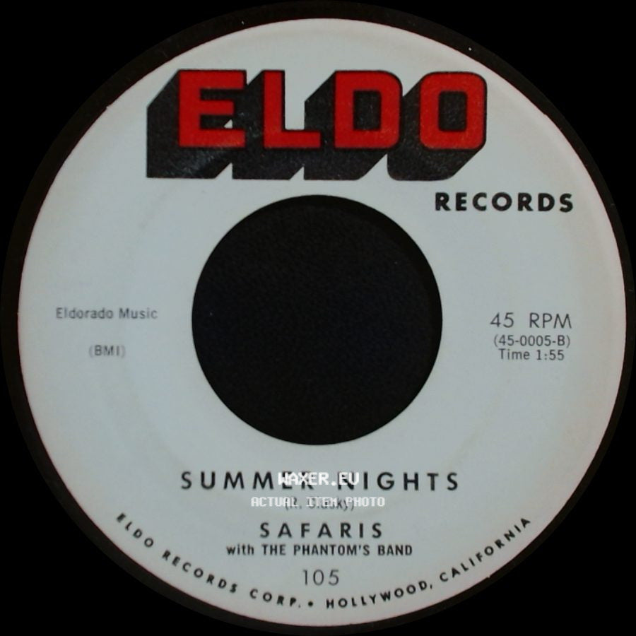 Safaris With The Phantom's Band - Summer Nights / The Girl With The Story In Her Eyes side A