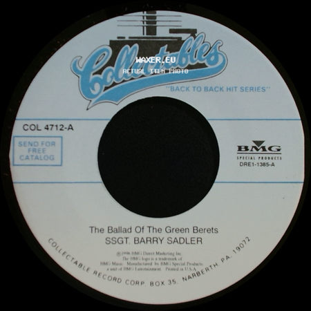 Ssgt. Barry Sadler - The 'a' Team / The Ballad Of The Green Berets side B