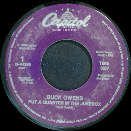 Buck Owens - Don't Let Her Know / Put A Quarter In The Jukebox side B