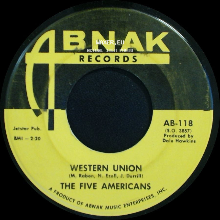 The Five Americans - Now That It's Over / Western Union side B