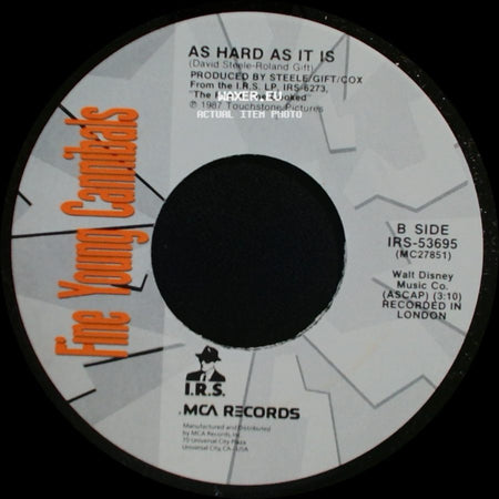 Fire Young Cannibals - Don't Look Back / As Hard As It Is side B
