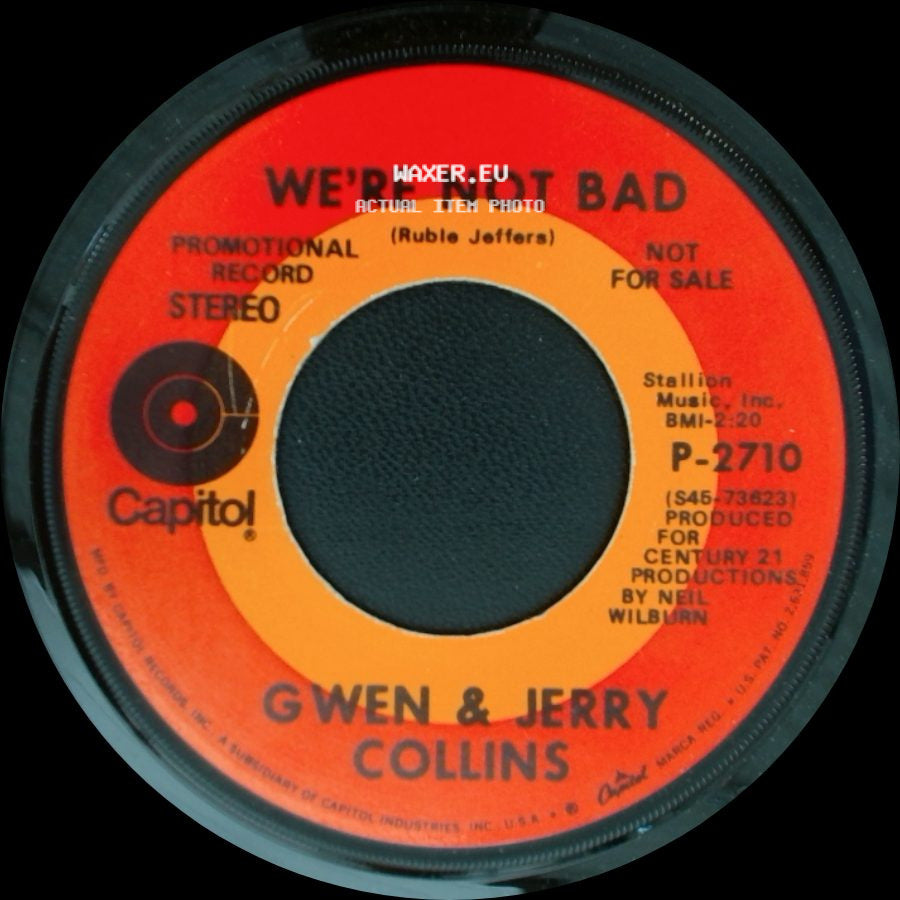 Gwen & Jerry Collins - We're Not Bad / Get Together side A