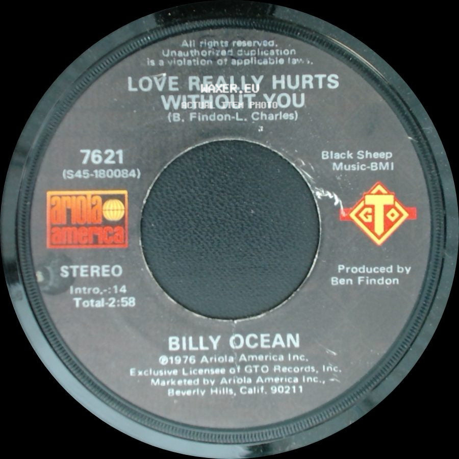 Billy Ocean - You're Running Outa Fools / Love Really Hurts Without You side B