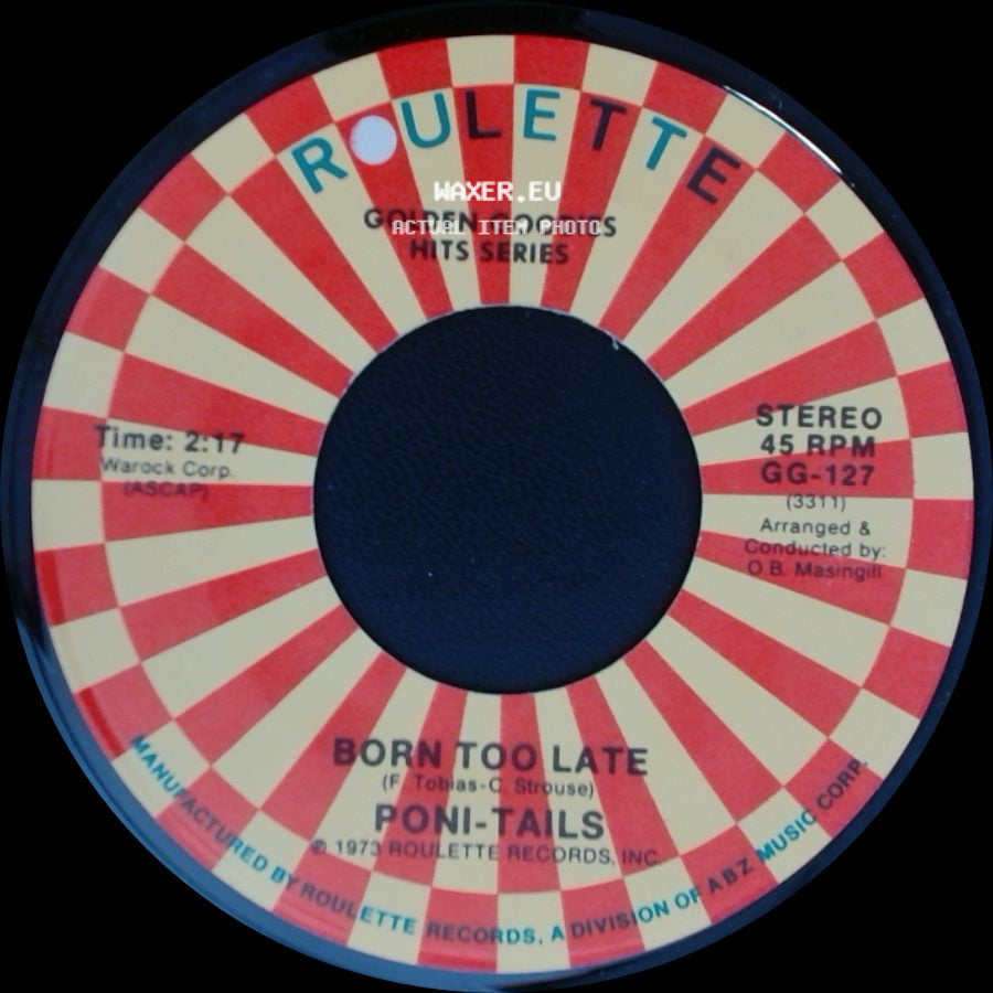 The Elegants / Poni-Tails - Little Star / Born Too Late side B