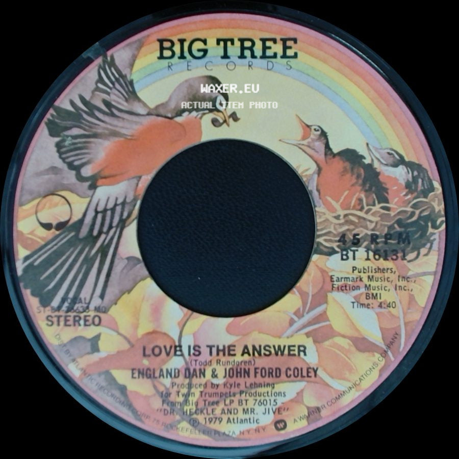 England Dan & John Ford Coley - Running After You / Love Is The Answer side B