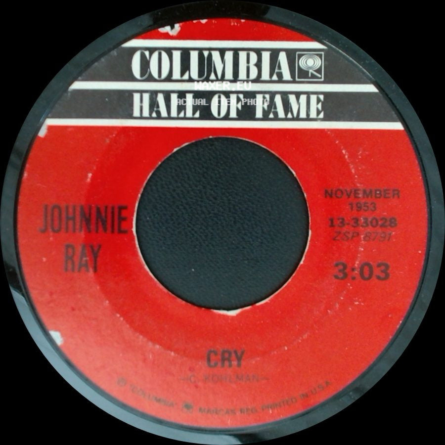 Johnnie Ray - The Little White Cloud That Cried / Cry side B