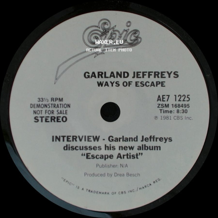 Garland Jeffreys - Ways Of Escape / Ways Of Escape side A