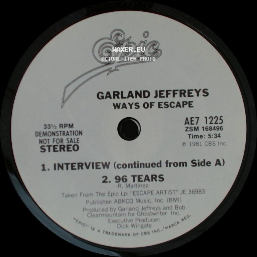 Garland Jeffreys - Ways Of Escape / Ways Of Escape side B