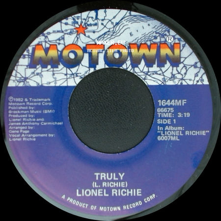 Lionel Richie - Truly / Just Put Some Love In Your Heart side A