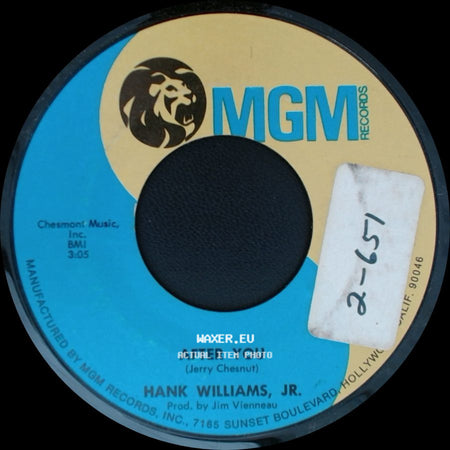 Hank Williams, Jr. - After You / Knoxville Courthouse Blues side A