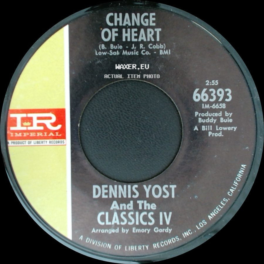 Dennis Yost And The Classics Iv - Rainy Day / Change Of Heart side B