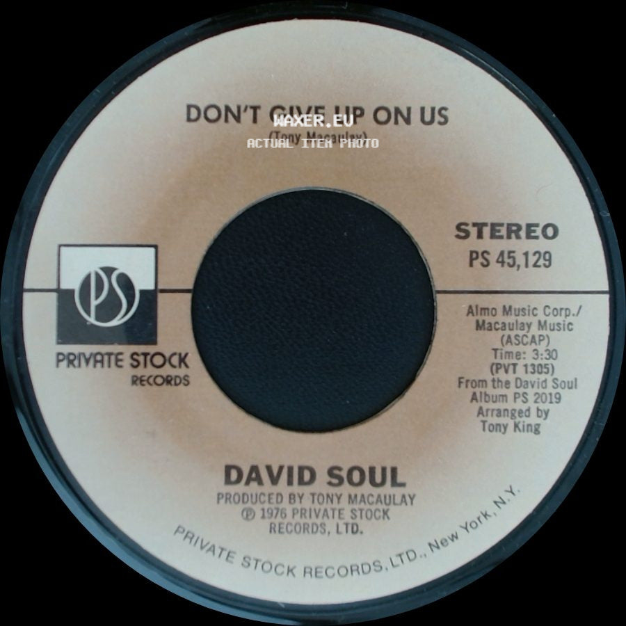 David Soul - Black Bean Soup / Don't Give Up On Us side B