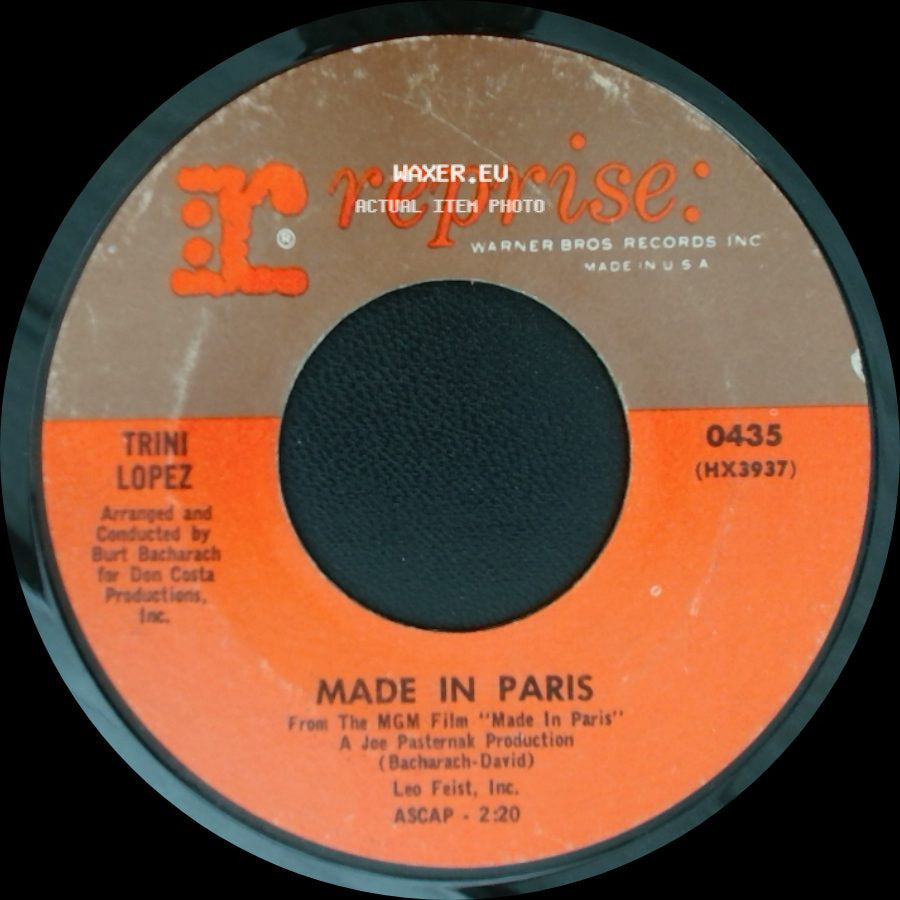 Trini Lopez - Pretty Little Girl / Made In Paris side B