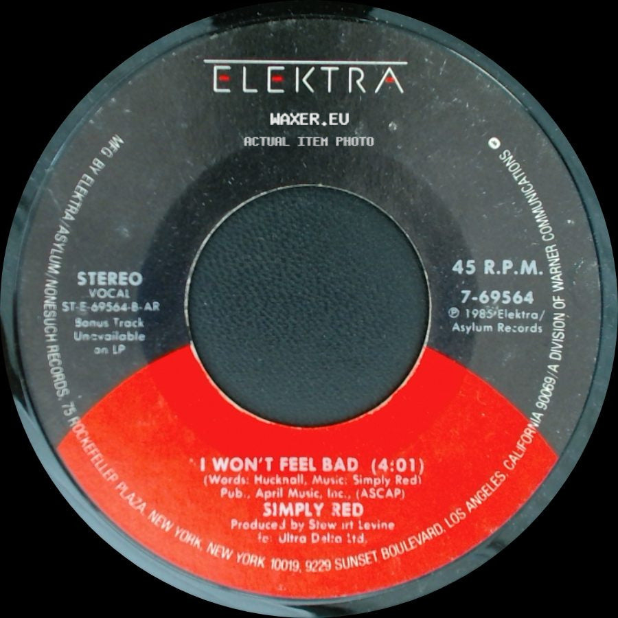 Simply Red - I Won't Feel Bad / Holding Back The Years side A