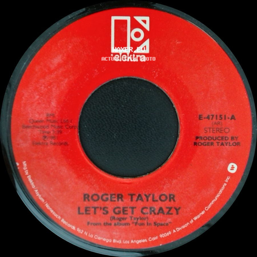 Roger Taylor - Laugh Or Cry / Let's Get Crazy side B