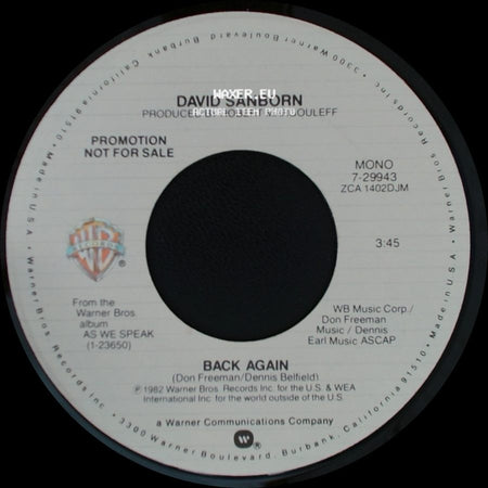 David Sanborn - Back Again / Back Again side B
