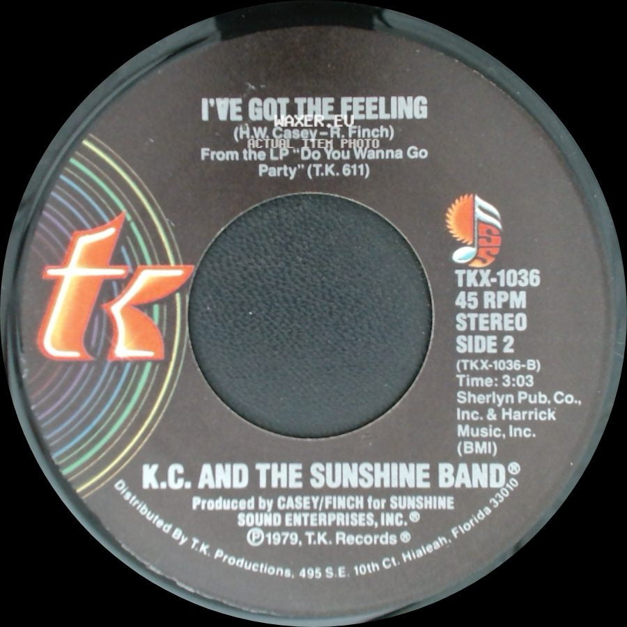 K.C. And The Sunshine Band - Let's Go Rock And Roll / I've Got The Feeling side B