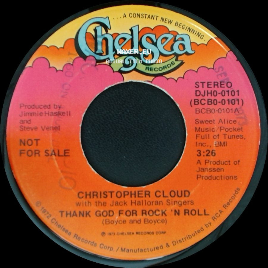 Christopher Cloud With The Jack Halloran Singers - Thank God For Rock 'n Roll / Thank God For Rock 'n Roll side A