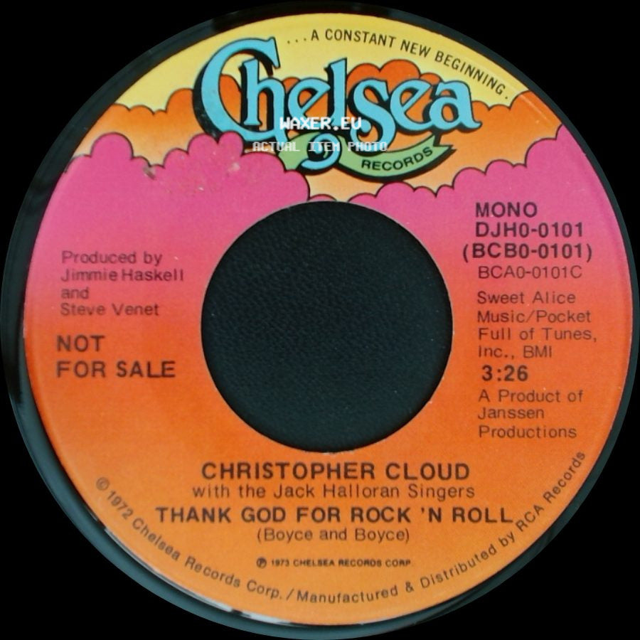 Christopher Cloud With The Jack Halloran Singers - Thank God For Rock 'n Roll / Thank God For Rock 'n Roll side B