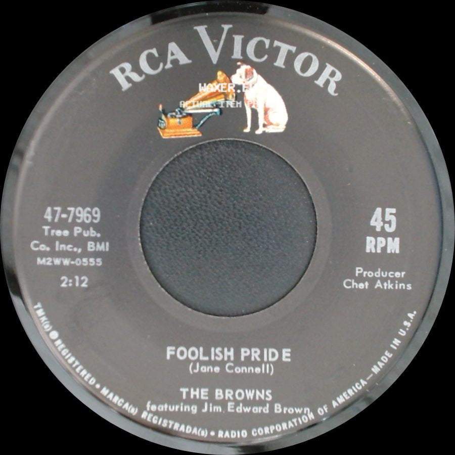 The Browns Featuring Jim Edward Brown / The Browns - Alpha And Omega / Foolish Pride side B
