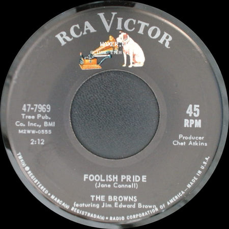 The Browns Featuring Jim Edward Brown / The Browns - Alpha And Omega / Foolish Pride side B