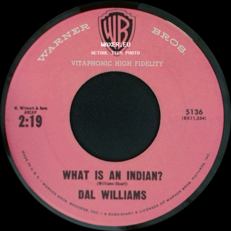 Dal Williams - The Telephone Operator / What Is An Indian? side B