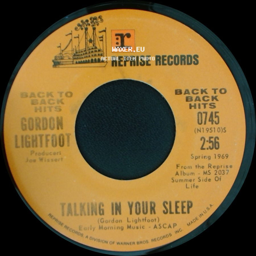 Gordon Lightfoot - Summer Side Of Life / Talking In Your Sleep side B