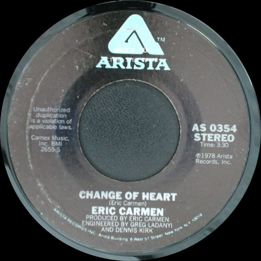 Eric Carmen - Hey Deanie / Change Of Heart side B