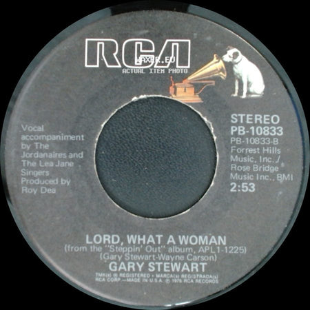 Gary Stewart - Your Place Or Mine / Lord, What A Woman side B