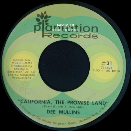 Dee Mullins - Guilt Box / California, The Promise Land side B