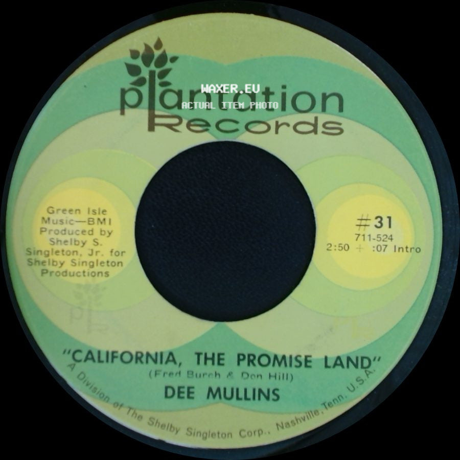 Dee Mullins - Guilt Box / California, The Promise Land side B