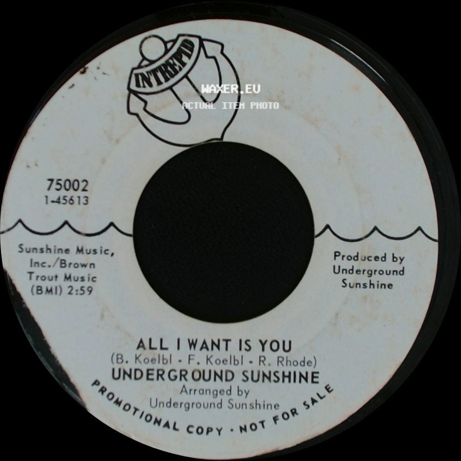 Underground Sunshine - All I Want Is You / Birthday side A