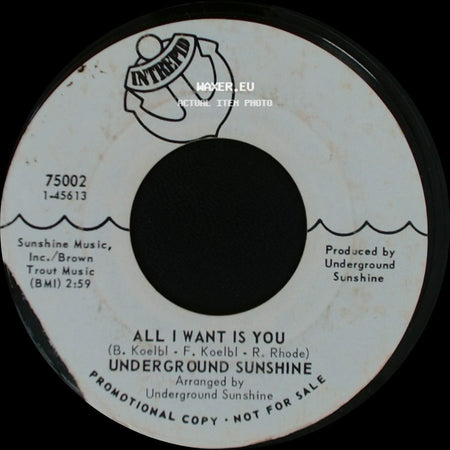 Underground Sunshine - All I Want Is You / Birthday side A
