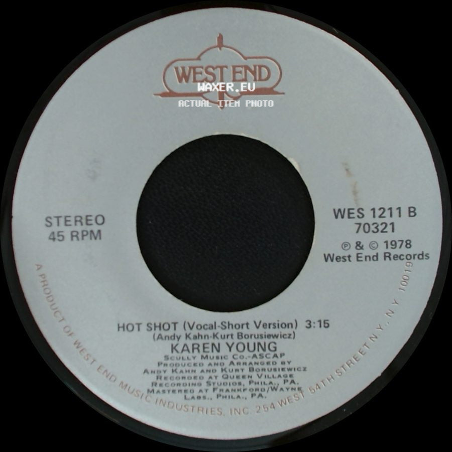 Karen Young - Hot Shot (Vocal-Short Version) / Hot Shot (Vocal-Long Version) 4:25 side A