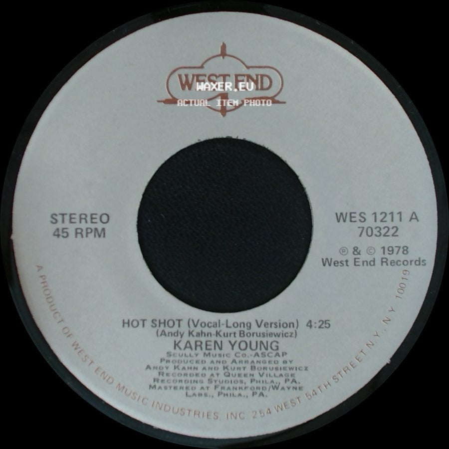 Karen Young - Hot Shot (Vocal-Short Version) / Hot Shot (Vocal-Long Version) 4:25 side B