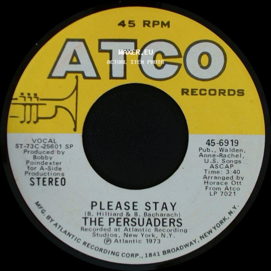 The Persuaders - Please Stay / Bad, Bold And Beautiful, Girl side A