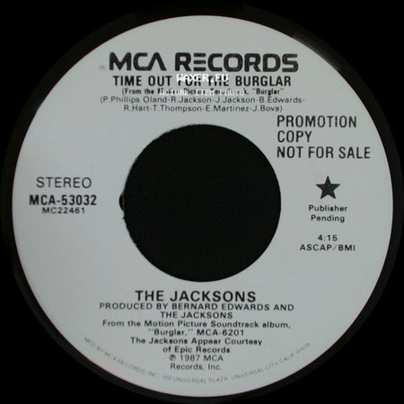 The Jacksons - Time Out For The Burglar / Time Out For The Burglar side A
