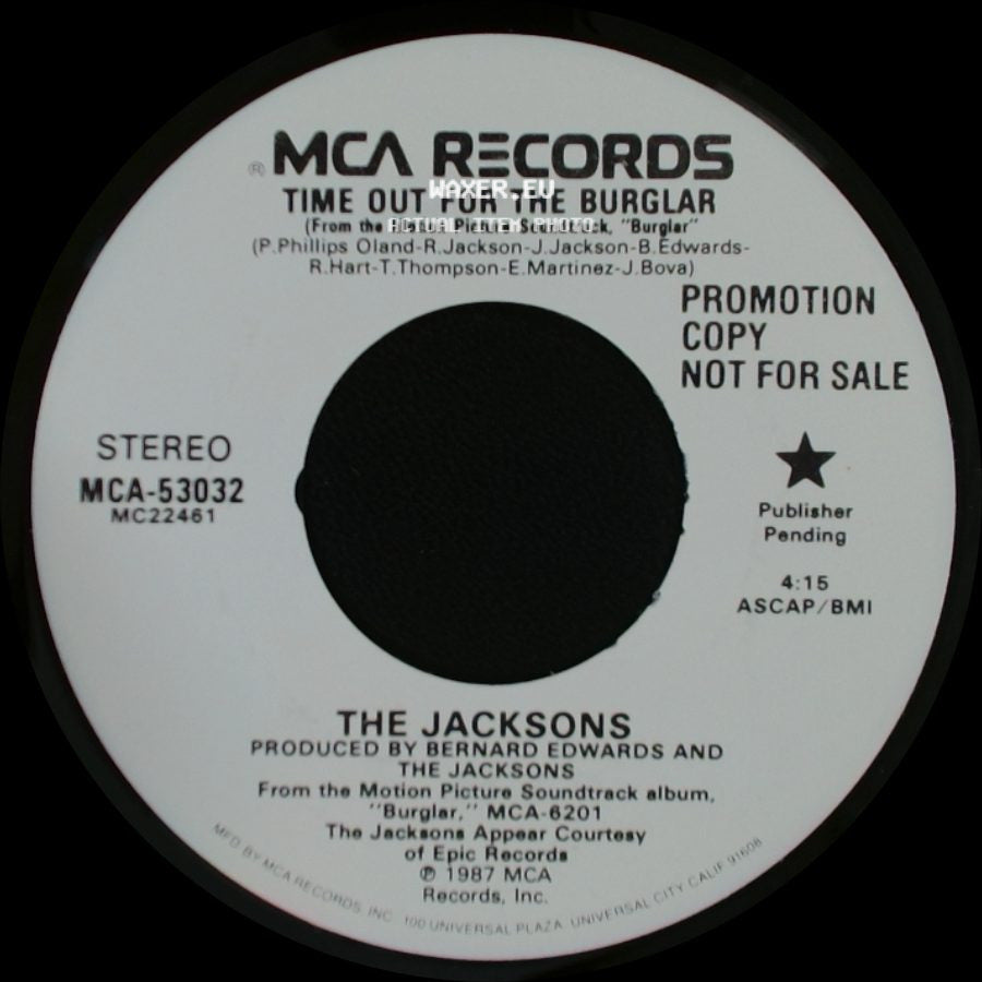 The Jacksons - Time Out For The Burglar / Time Out For The Burglar side B